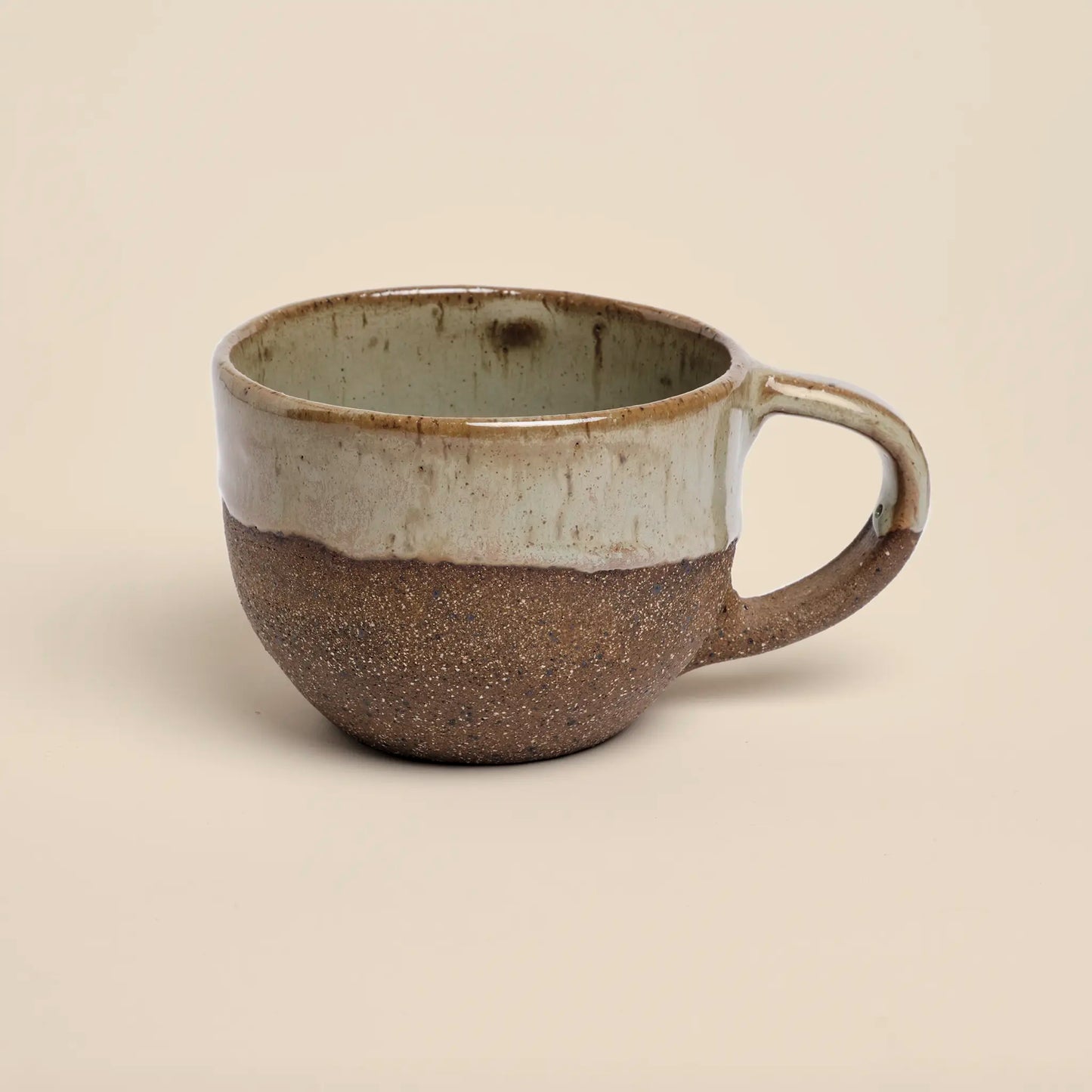 Terra Vibe ceramic cup made from brown and beige clay, size 250ml