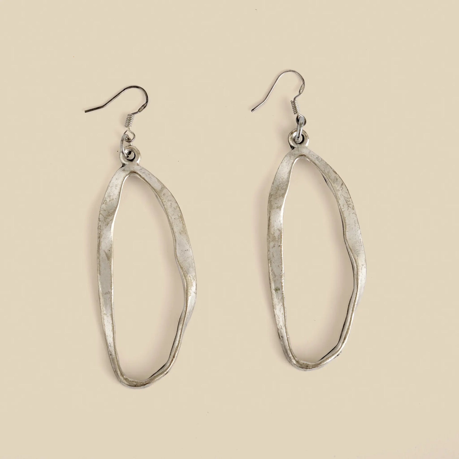 Lunar Lux Earrings are handmade from surgical steel, have a very special oval shape