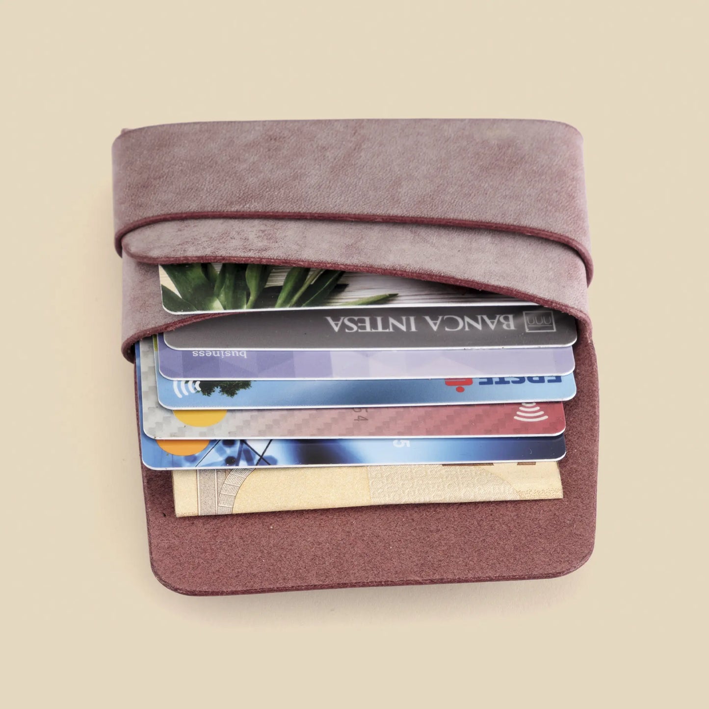 Sleek Stash Cardholder is handmade from genuine, ethically sourced leather.