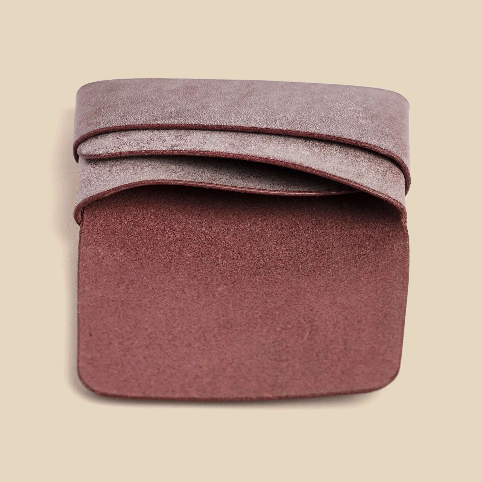 Sleek Stash Cardholder is handmade from genuine, ethically sourced leather.