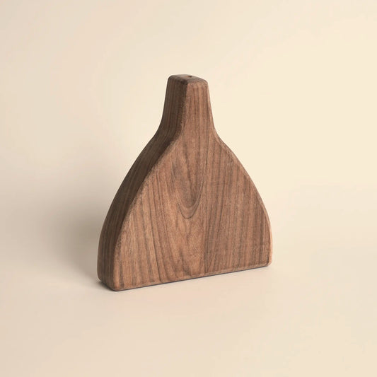 Wooden vase handmade from walnut wood