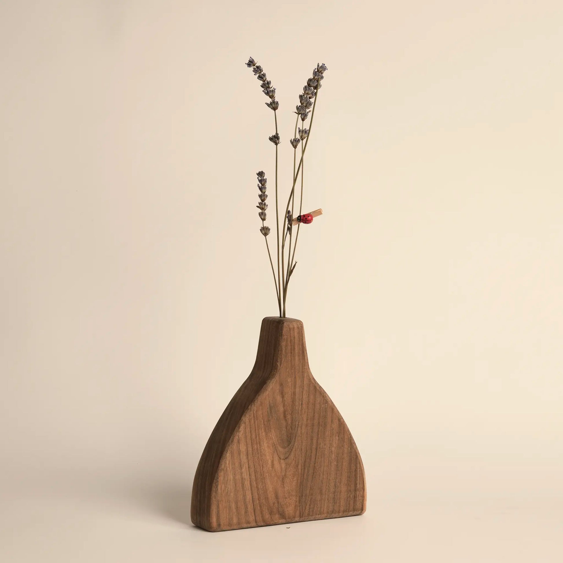 Wooden vase handmade from walnut wood