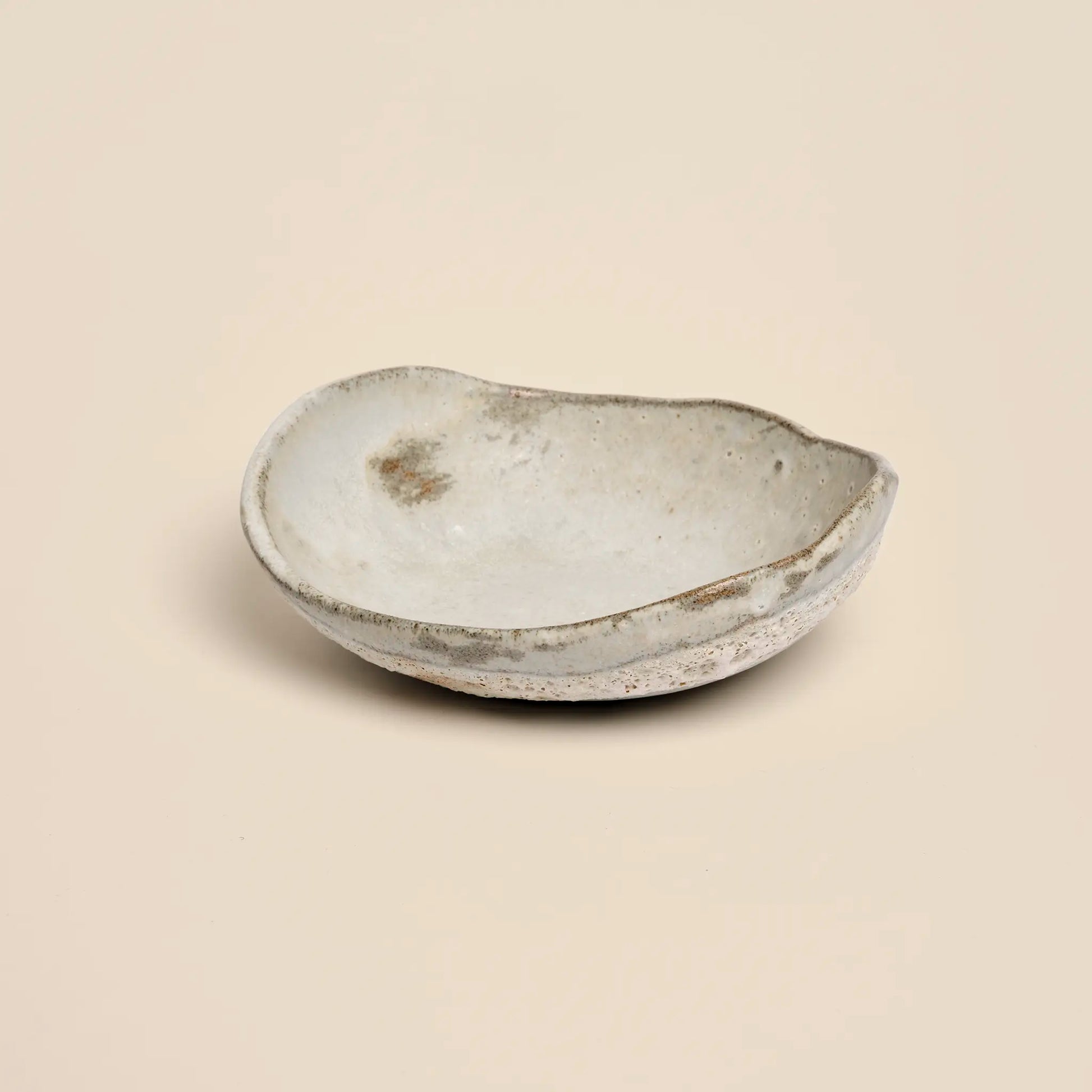 Small ceramics bowl handmade from grey clay